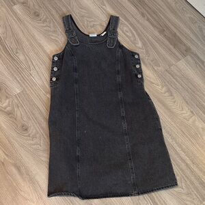 Charming Black Denim Kids Dress